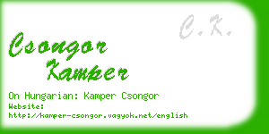 csongor kamper business card